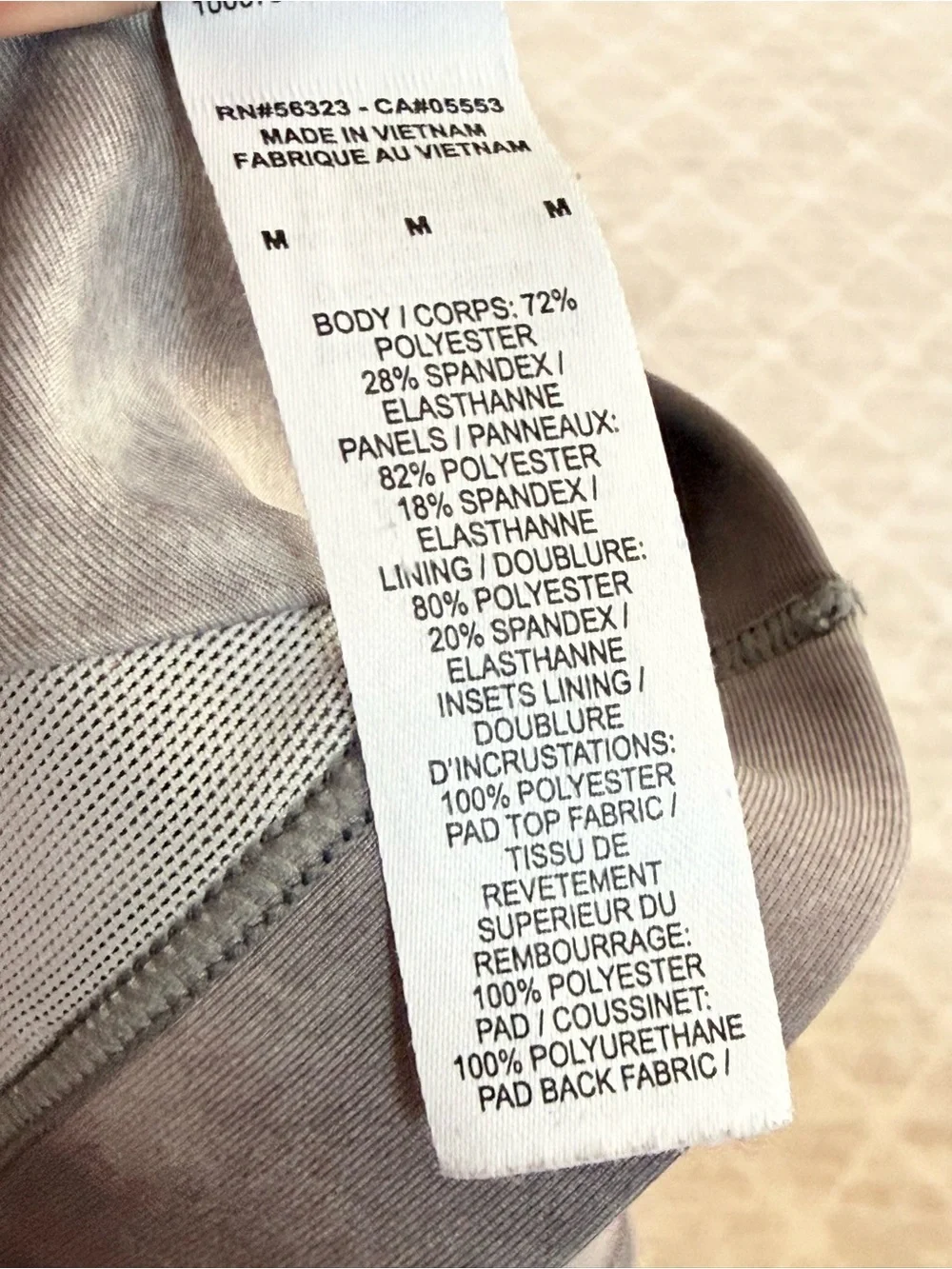Nike Gray Tie-Dye Strappy Sports Bra